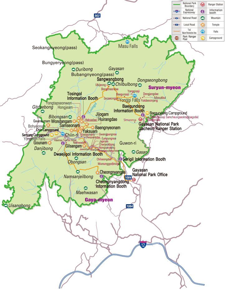 Gayasan National Park map